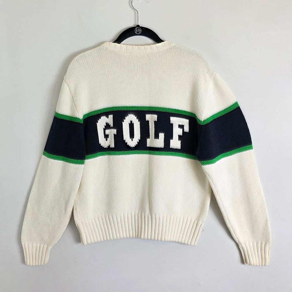 Vintage Rare Liz Claiborne LizGolf 100% Cotton Sweater Y2K Preppy Golfcore SZ M - Picture 5 of 5